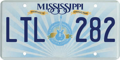 MS license plate LTL282