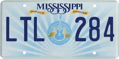MS license plate LTL284
