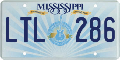 MS license plate LTL286