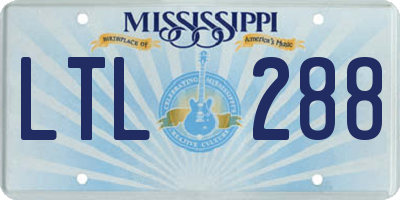 MS license plate LTL288