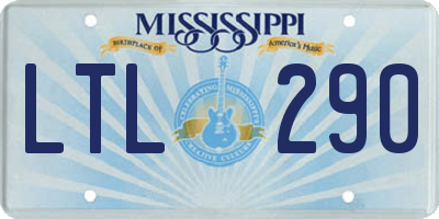 MS license plate LTL290