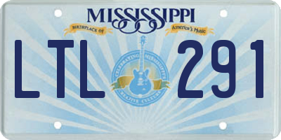 MS license plate LTL291