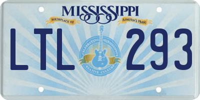 MS license plate LTL293