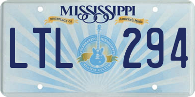 MS license plate LTL294