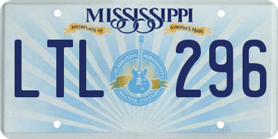 MS license plate LTL296