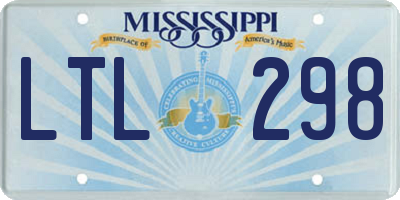 MS license plate LTL298