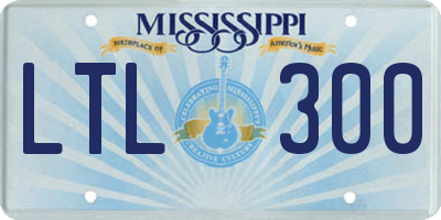 MS license plate LTL300