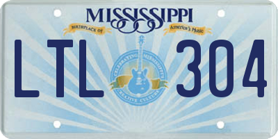 MS license plate LTL304
