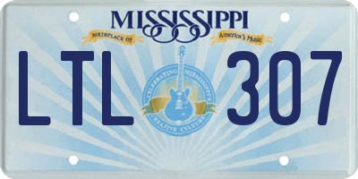 MS license plate LTL307