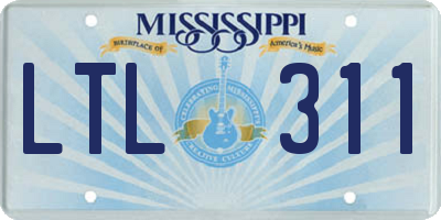 MS license plate LTL311