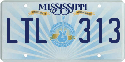 MS license plate LTL313