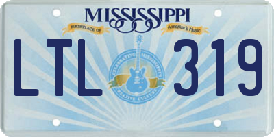MS license plate LTL319