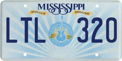 MS license plate LTL320