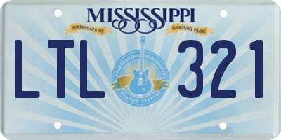 MS license plate LTL321
