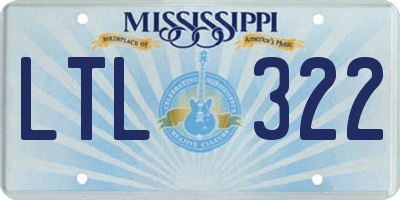 MS license plate LTL322