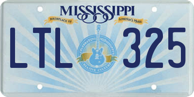 MS license plate LTL325