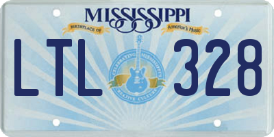 MS license plate LTL328