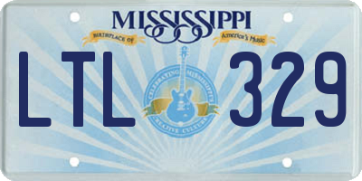 MS license plate LTL329