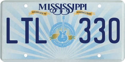 MS license plate LTL330