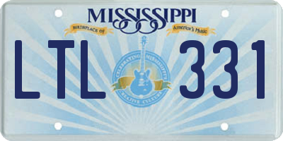 MS license plate LTL331