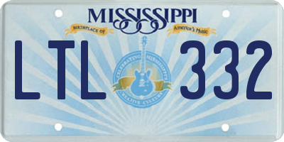 MS license plate LTL332