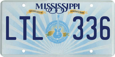 MS license plate LTL336