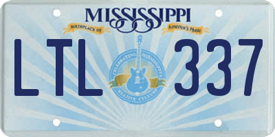 MS license plate LTL337