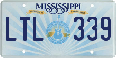 MS license plate LTL339