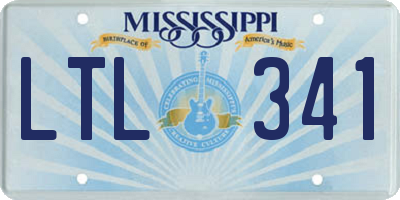 MS license plate LTL341