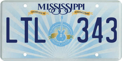 MS license plate LTL343
