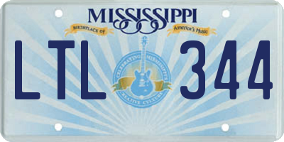 MS license plate LTL344