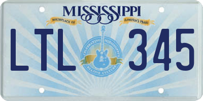 MS license plate LTL345
