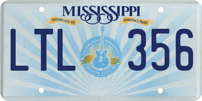 MS license plate LTL356