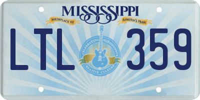 MS license plate LTL359