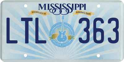 MS license plate LTL363