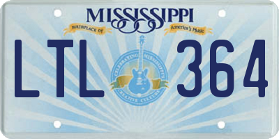 MS license plate LTL364