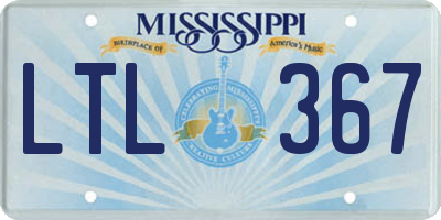 MS license plate LTL367