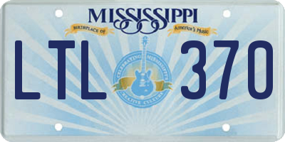 MS license plate LTL370