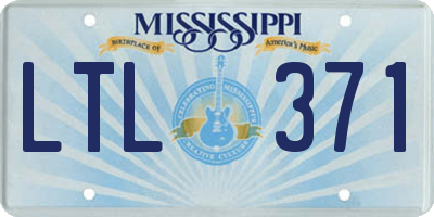 MS license plate LTL371