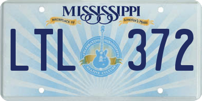 MS license plate LTL372