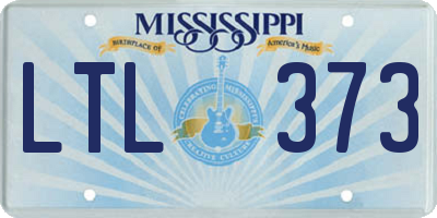 MS license plate LTL373