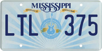 MS license plate LTL375