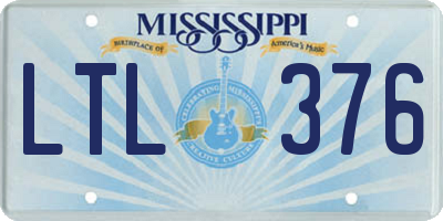 MS license plate LTL376
