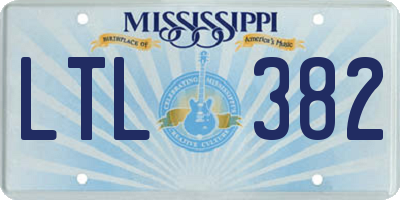 MS license plate LTL382