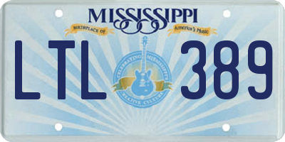 MS license plate LTL389