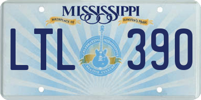 MS license plate LTL390