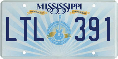 MS license plate LTL391