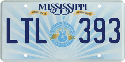 MS license plate LTL393