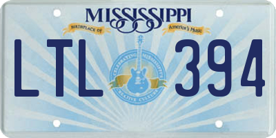 MS license plate LTL394