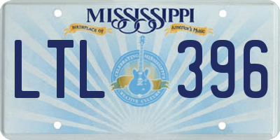 MS license plate LTL396
